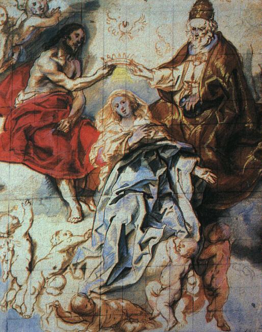 Jacob Jordaens The Coronation of The Virgin by the Holy Trinity
